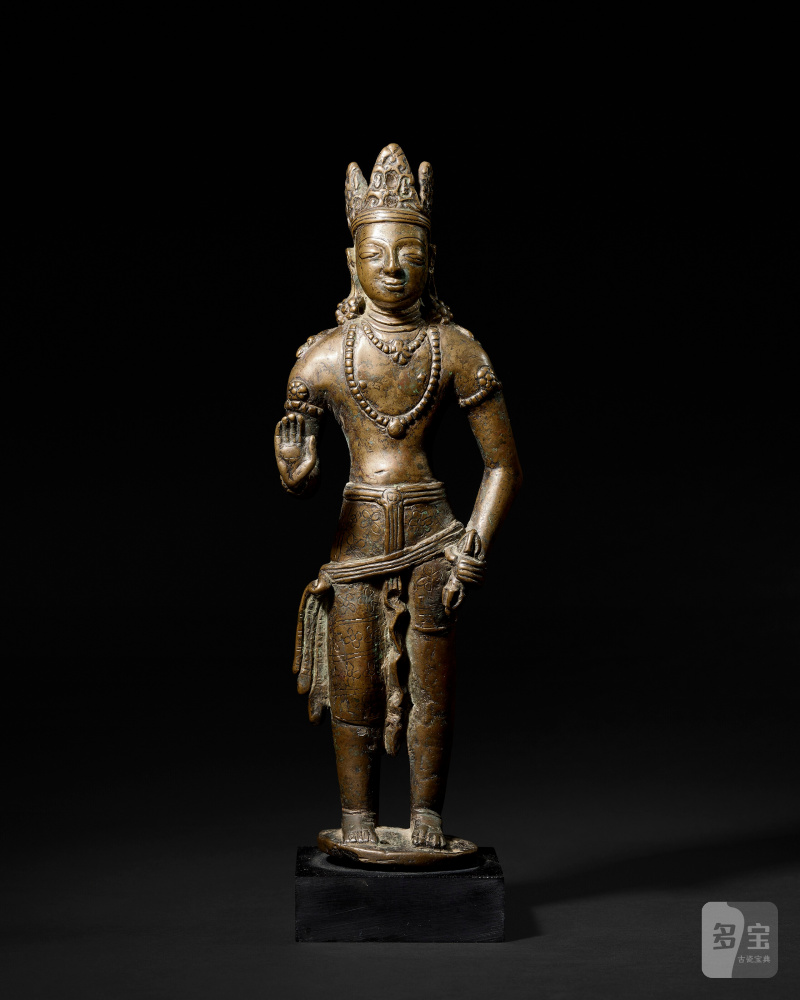 STATUE DE VAJRAPANI EN ALLIAGE DE CUIVRE  OUEST DU TIBET, XIE-XIIE SIÈCLE